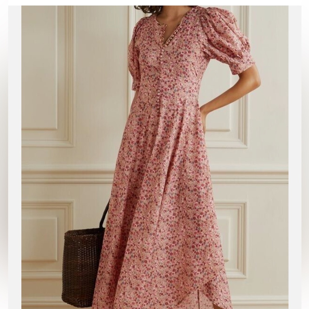 DOEN Laurel Dress in Pink Valley Floral XS